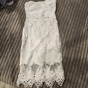 Charlotte Russe White Strapless Sheath Dress